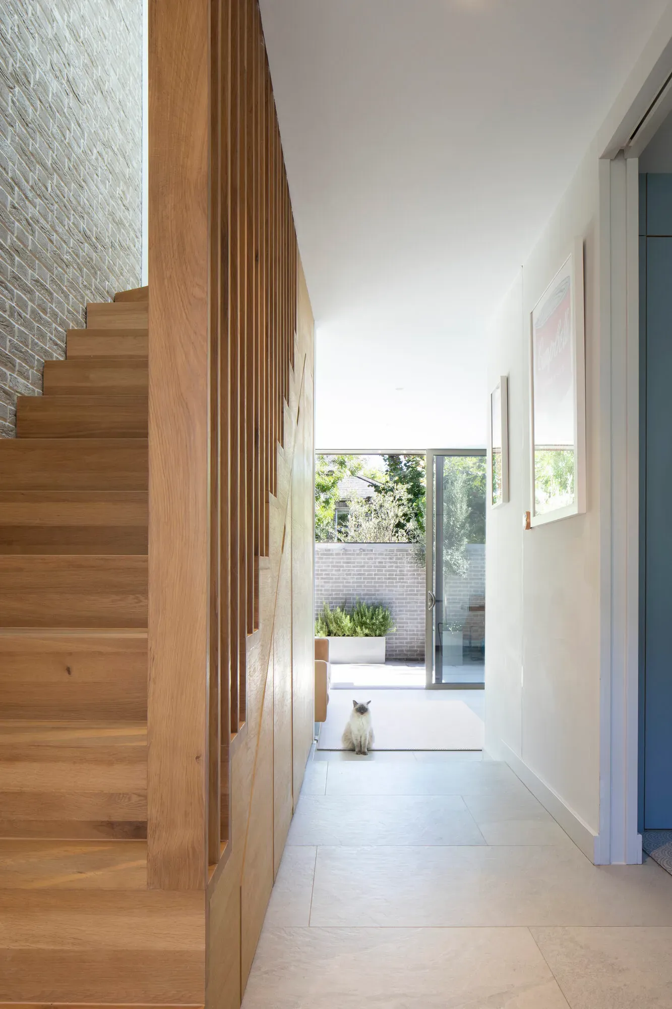 Finished entrance hallway of the Wandsworth new-build house